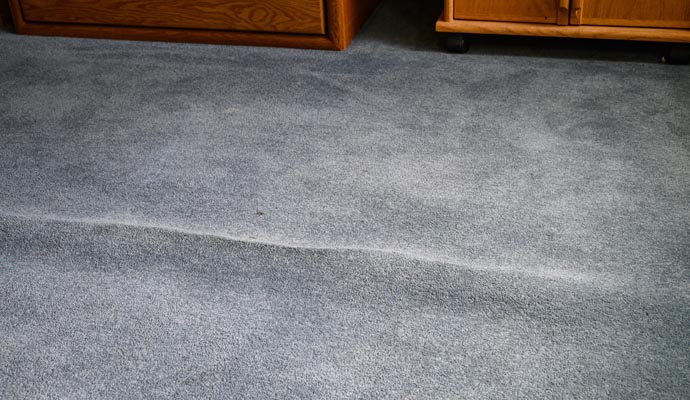 Wrinkled carpet