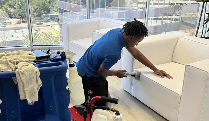 Upholstery cleaning service