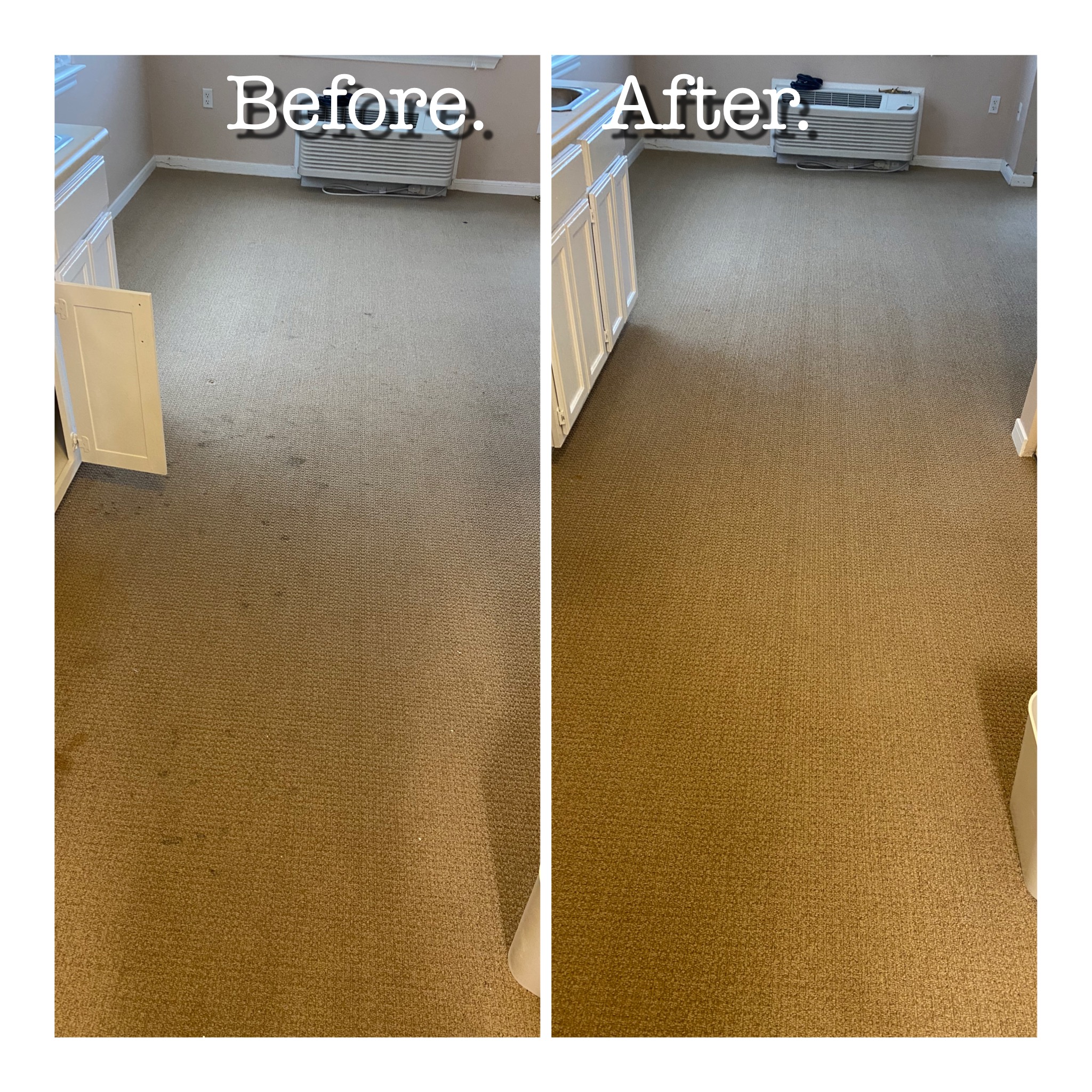 Coffee stain removal from commercial carpets