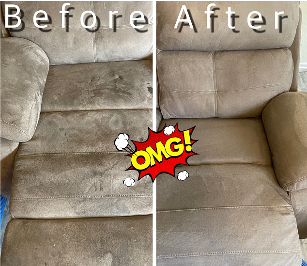 Upholstery Cleaning Service Before After Image